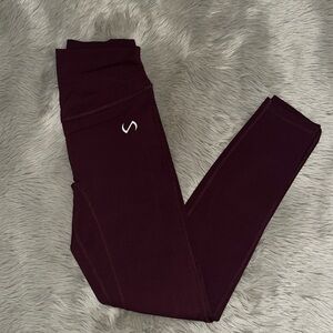 TLF tempo high waisted leggings- wine